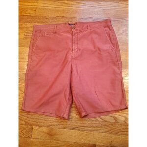 Mens Salmon Chino Shorts Johnnie O Size 38 Cotton Casual Pockets Button  Closure